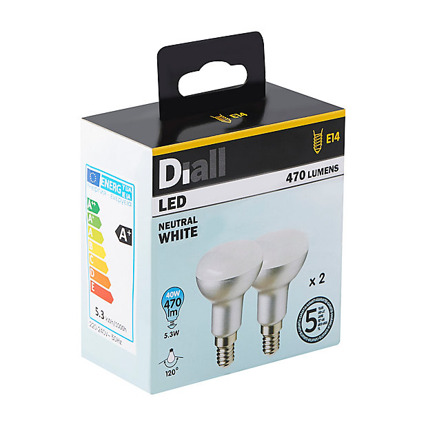 Ampoule LED Diall T25 E14 2,2W=15W blanc chaud