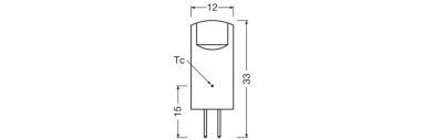 2 ampoules LED G4 200lm blanc chaud 1.5W Osram