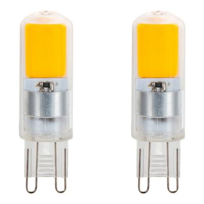 2 ampoules LED Diall capsule G9 2,6W=28W blanc chaud
