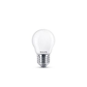 2 ampoules LED sphériques E27 470lm = 40W Ø4,5cm blanc chaud Philips