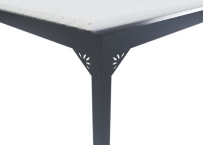 2 angles renforts en aluminium gris foncé RAL 7016 pour pergola adossée Salto Alumin'home