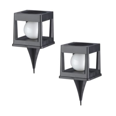 2 Balises Solaires à piquer ou à poser CUBYA H22cm