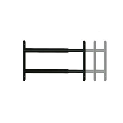 2 barreaux télescopiques de fenêtre, acier gris anthracite, Afbat, L.48 à 90 cm