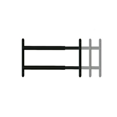 2 barreaux télescopiques de fenêtre, acier noir, Afbat, L.48 à 90 cm
