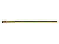 2 barres de vitrage ovale doré L.100/150 cm