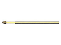 2 barres de vitrage ovale doré L.50/80 cm