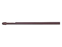 2 barres de vitrage ovale laqué marron L.30/50 cm