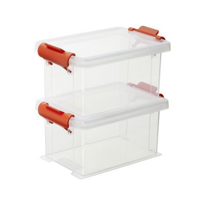 8 Pièces Petite Boîte de Rangement Plastique avec Couvercle 93 x 66 x 32mm  Mini Conteneur Rectangulaires de Stockage [363] - Cdiscount Maison