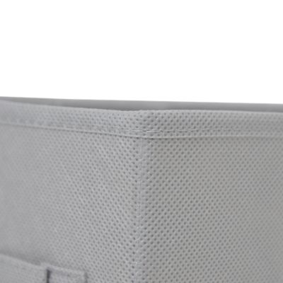 2 boîtes de rangement rectangulaires en textile Mixxit coloris gris clair