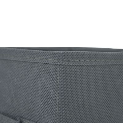 2 boîtes de rangement rectangulaires en textile Mixxit coloris gris foncé