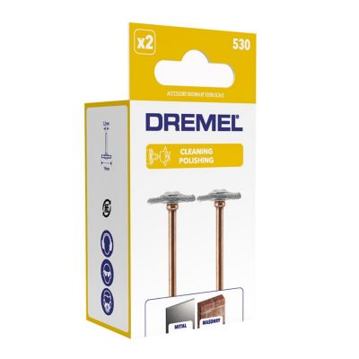 2 brosses en acier Dremel inoxydable 19 mm