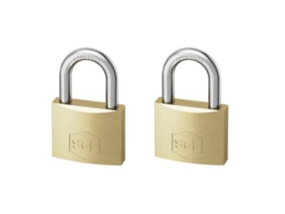 2 Cadenas à clé Smith & Locke laiton 40mm