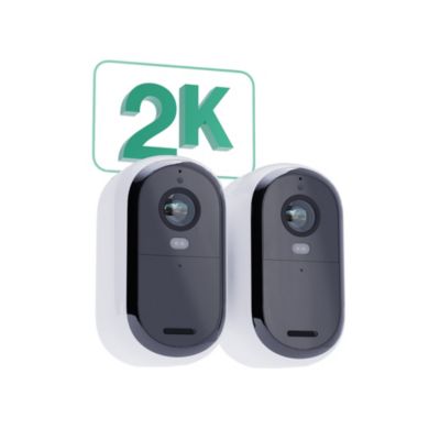 2 caméras de vidéosurveillance extérieures 2K blanches Arlo Essential2