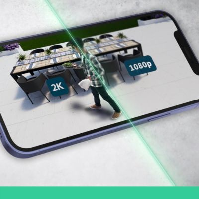 2 caméras de vidéosurveillance extérieures 2K blanches Arlo Essential2
