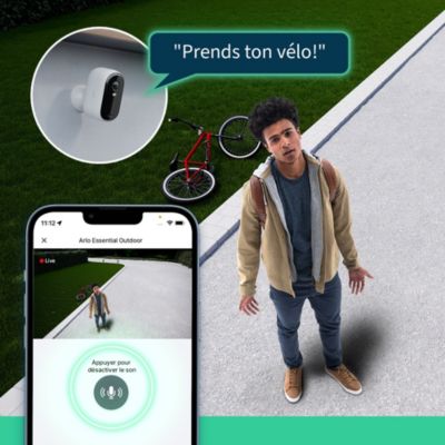 2 caméras de vidéosurveillance extérieures 2K blanches Arlo Essential2