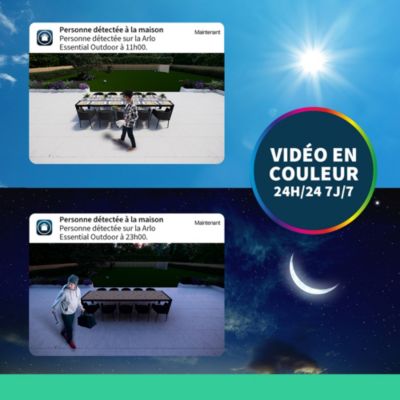 2 caméras de vidéosurveillance extérieures 2K blanches Arlo Essential2