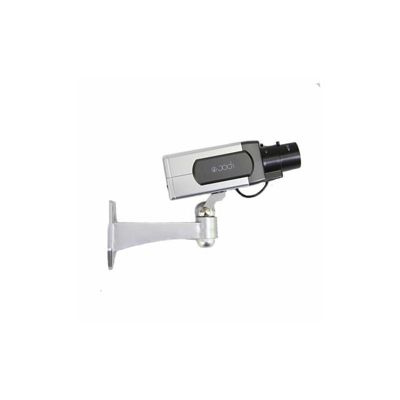 Lot 2 Caméras Factices Dôme LED Infrarouge – Caméra Dissuasive Intérieur Extérieur, Clignotant Réaliste, Boîtier Étanche Noir/Blanc