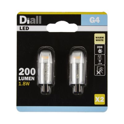 2 capsules LED G4 1,8W=20W blanc chaud Castorama