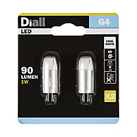 2 capsules LED G4 1W=10W blanc froid