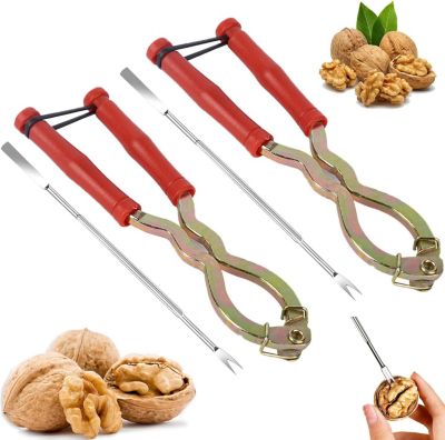 2 Casse Noix et Noisettes en Métal rouge