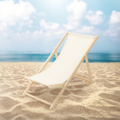 2 Chaises longues jardin pliables ECD Germany beige en bois jusqu'à 120 kg usage intérieur extérieur