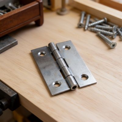 Lot De 4 Charnières Acier Zingué 25 X 18 Mm – Avec Vis – Quincaillerie Neuve