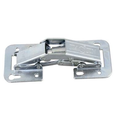 Lot De 2 Charnières Invisibles Coudées Métal à Ressort - Déport 9mm, Demi-recouvrement