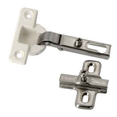 Lot De 2 Charnières Grand Angle 165° Diall - 35mm, Métal Nickelé, Pour Portes D'armoire
