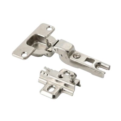 Lot De 2 Charnières Grand Angle 165° Diall - 35mm, Métal Nickelé, Pour Portes D'armoire