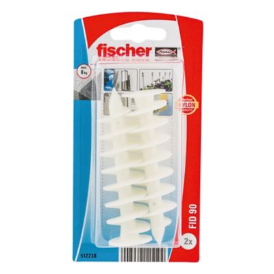 2 chevilles polystyrène pour charge moyenne Fischer 25x90mm
