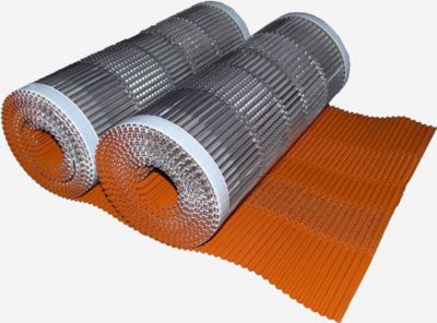 2 Closoirs de faîtage tout aluminium 400 mm X 5 ml ROUGE souple ventilé - Ral 8004 - 2 Rouleaux