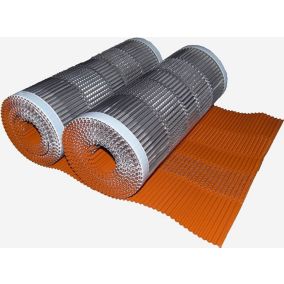 2 Closoirs de faîtage tout aluminium 400 mm X 5 ml ROUGE souple ventilé - Ral 8004 - 2 Rouleaux