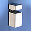 2 consoles cube tablette blanc Mottez 4/19 mm
