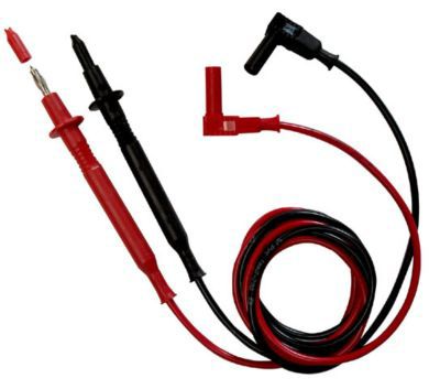 2 cordons pointe de touche fiche coudée ø4 mm Zenitech