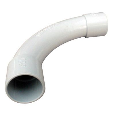 2 courbes de raccordement Diall gris ø20 mm