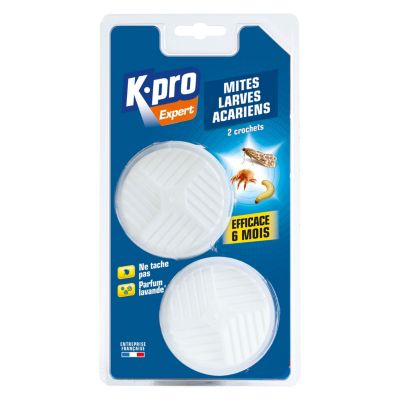 2 crochets anti mites, larves, acariens