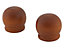 2 embouts pomme Colours Java merisier Ø35 mm