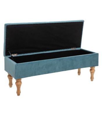 2 en 1 Banquette et Coffre en velours 102 x 38 x 41 cm