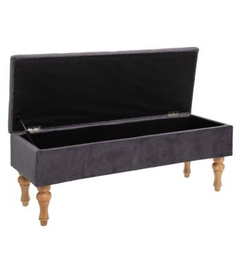 2 en 1 Banquette et Coffre en velours 102 x 38 x 41 cm