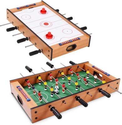 2 En 1 Table Multi De Jeux Baby Foot Air Hockey De Table Avec 18 Joueurs Structure En Bois Jeux Amusants Pour Enfants