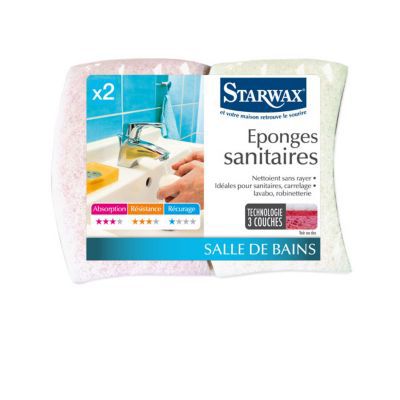2 éponges sanitaires