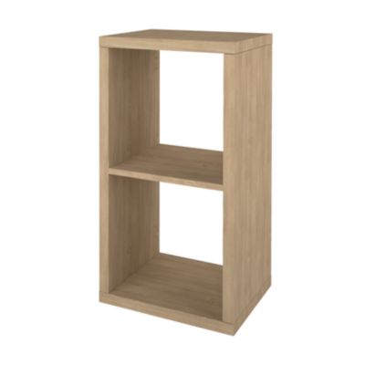 2 Étagères modulables 2 cubes avec 4 portes GoodHome Mixxit effet chêne