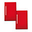 2 façades de colonne de salle de bains rouge Cooke & Lewis Volga