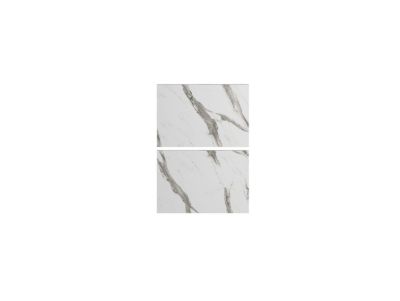 2 façades de cuisine hotte / casserolier Palma effet marbre blanc l. 50 cm