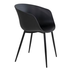 2 Fauteuils de jardin noir RODA