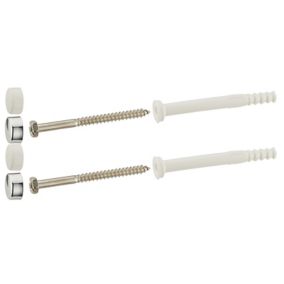 Fixations wc tirefonds 6x80 mm chevilles 8x80 mm avec cuvette de