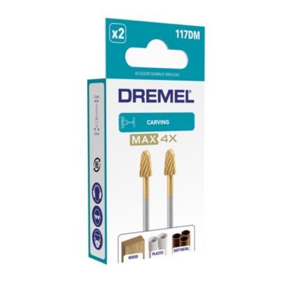 Dremel 114 Lot de 2 fraises acier rapide ø 7,8mm bout rond | Brico Cash