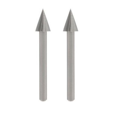 2 fraises haute vitesse bout pointu Dremel 6.4 mm