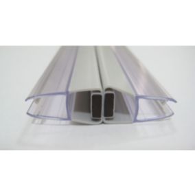 2 joints magnétiques en D l.200 cm pour porte et paroi de douche coulissante 6 mm, Aurlane