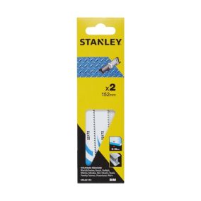 2 lames de scie sabre HSS 152mm Stanley STA22172-XJ